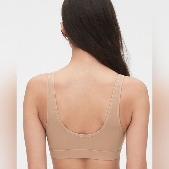 New With Tag Gap Maternity Nude Live-In Size XS Soft Knit Tank Strap Nursing Bra - Picture 2 of 7